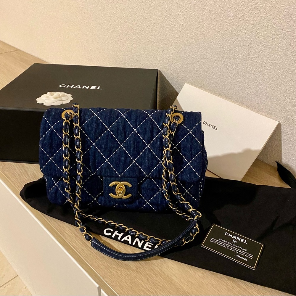 CHANEL Spring Summer 2020 Denim Classic Flap Bag